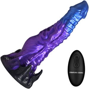 Diabolos 9" Thrusting & Vibrating Silicone Suction Cup Dildo With Remote By Creature Cocks