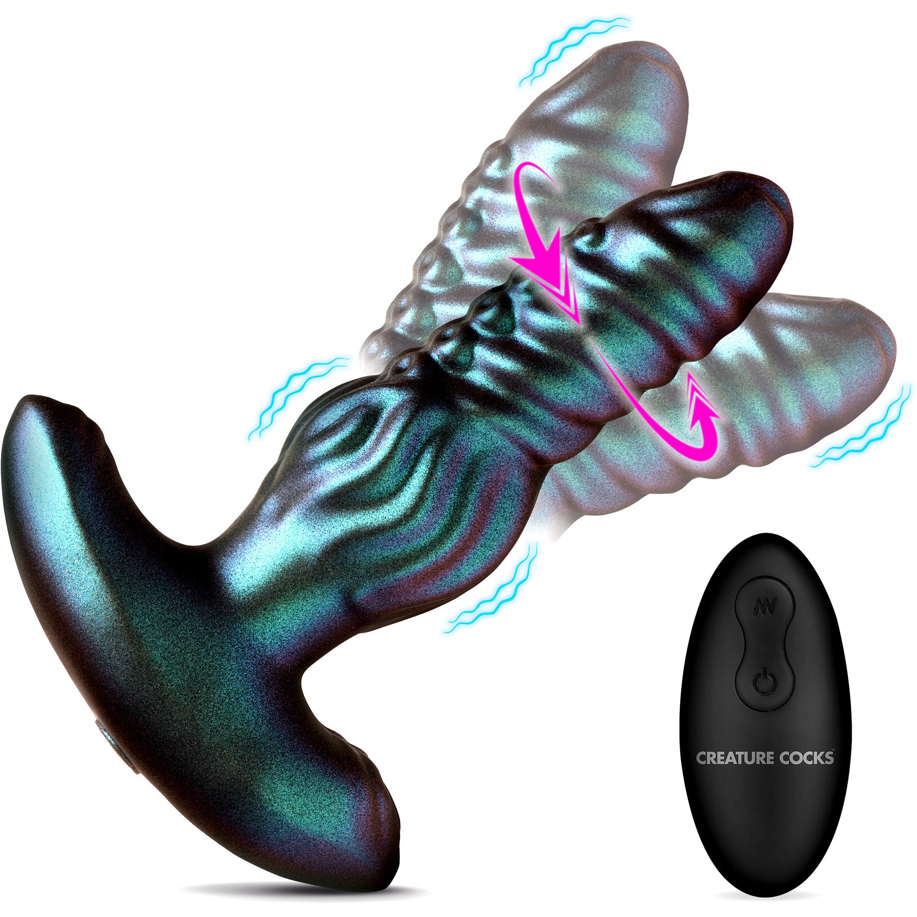 Octo-Squirm Vibrating & Squirming Silicone Anal Plug With Remote By Creature Cocks