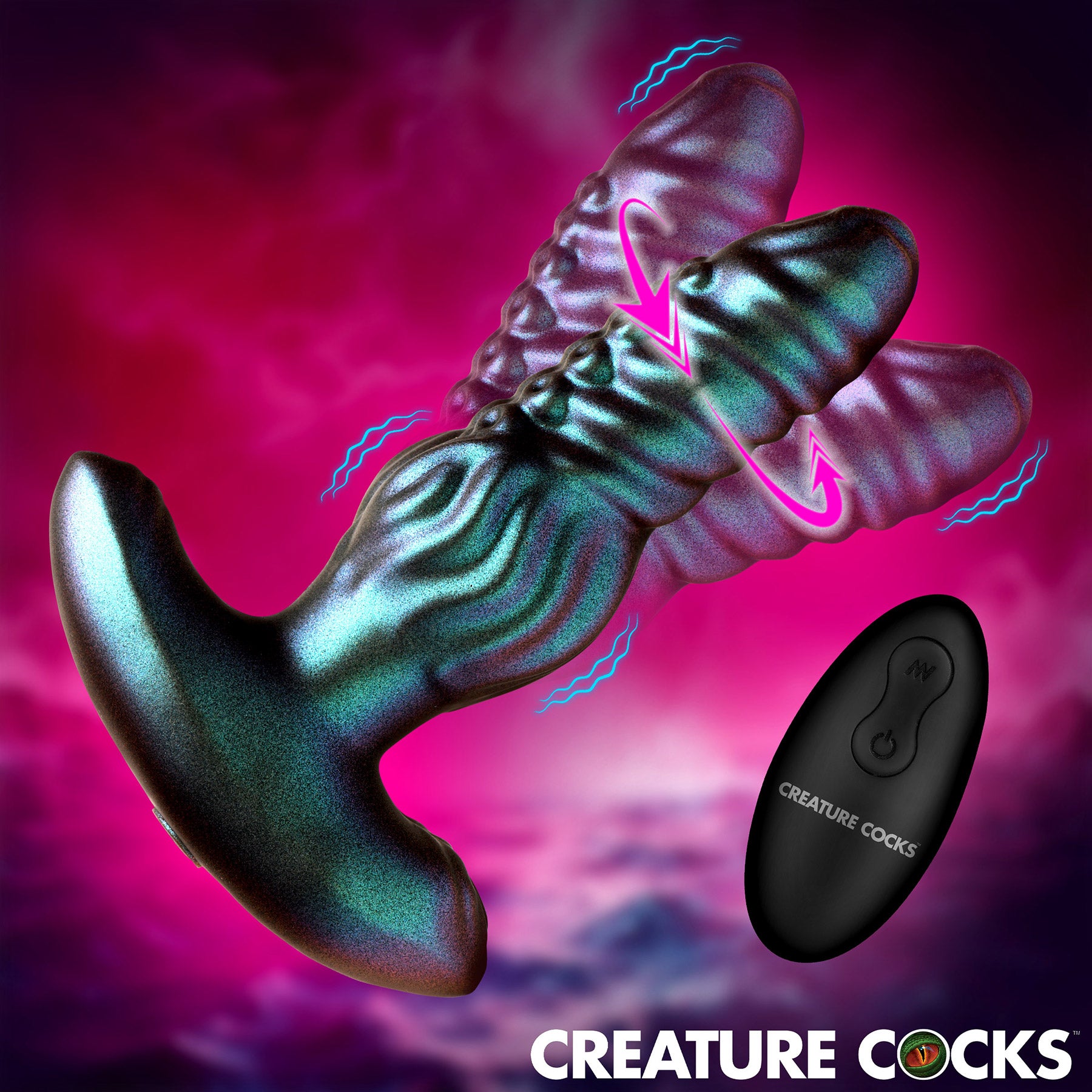 Octo-Squirm Vibrating & Squirming Silicone Anal Plug With Remote By Creature Cocks