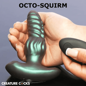 Octo-Squirm Vibrating & Squirming Silicone Anal Plug With Remote By Creature Cocks
