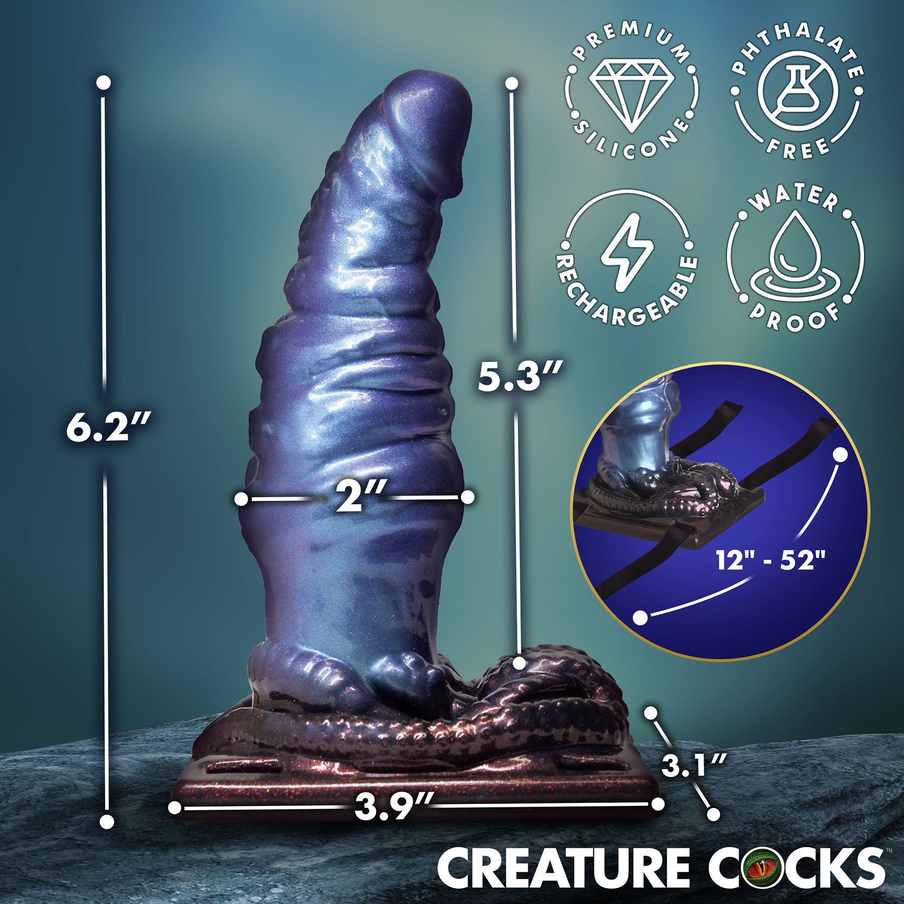 Lord Neptune Vibrating Grinder with Remote Control By Creature Cocks