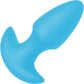BANG! Thrusting & Vibrating Rechargeable Silicone Butt Plug - Blue