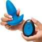 BANG! Thrusting & Vibrating Rechargeable Silicone Butt Plug - Blue