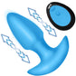 BANG! Thrusting & Vibrating Rechargeable Silicone Butt Plug - Blue