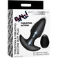 BANG! Thrusting & Vibrating Rechargeable Silicone Butt Plug - Black