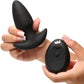 BANG! Thrusting & Vibrating Rechargeable Silicone Butt Plug - Black