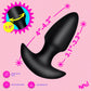 BANG! Thrusting & Vibrating Rechargeable Silicone Butt Plug - Black