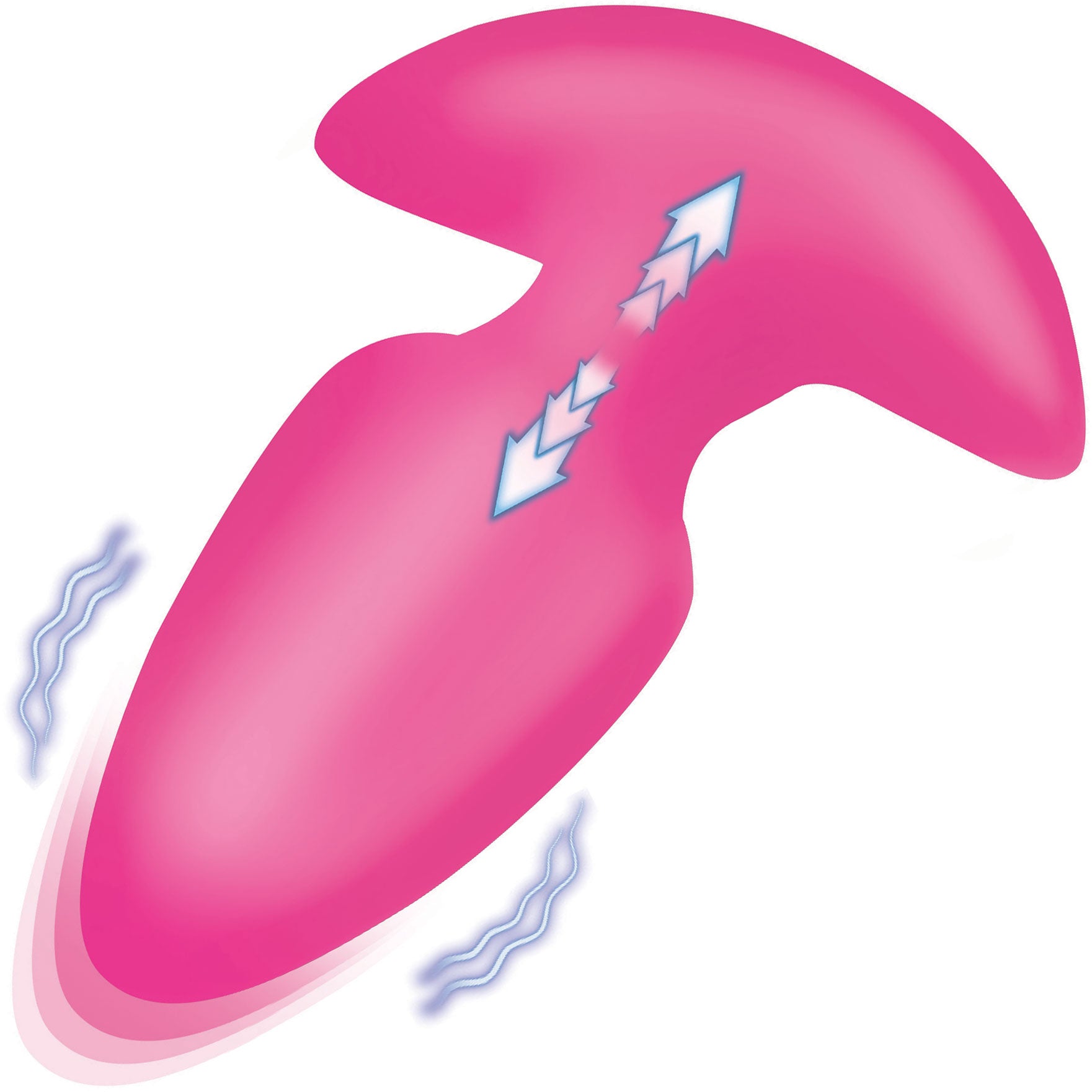 BANG! Thrusting & Vibrating Rechargeable Silicone Butt Plug - Pink