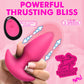 BANG! Thrusting & Vibrating Rechargeable Silicone Butt Plug - Pink
