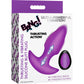 BANG! Thrusting & Vibrating Rechargeable Silicone Butt Plug - Purple