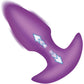 BANG! Thrusting & Vibrating Rechargeable Silicone Butt Plug - Purple