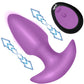 BANG! Thrusting & Vibrating Rechargeable Silicone Butt Plug - Purple