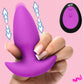 BANG! Thrusting & Vibrating Rechargeable Silicone Butt Plug - Purple