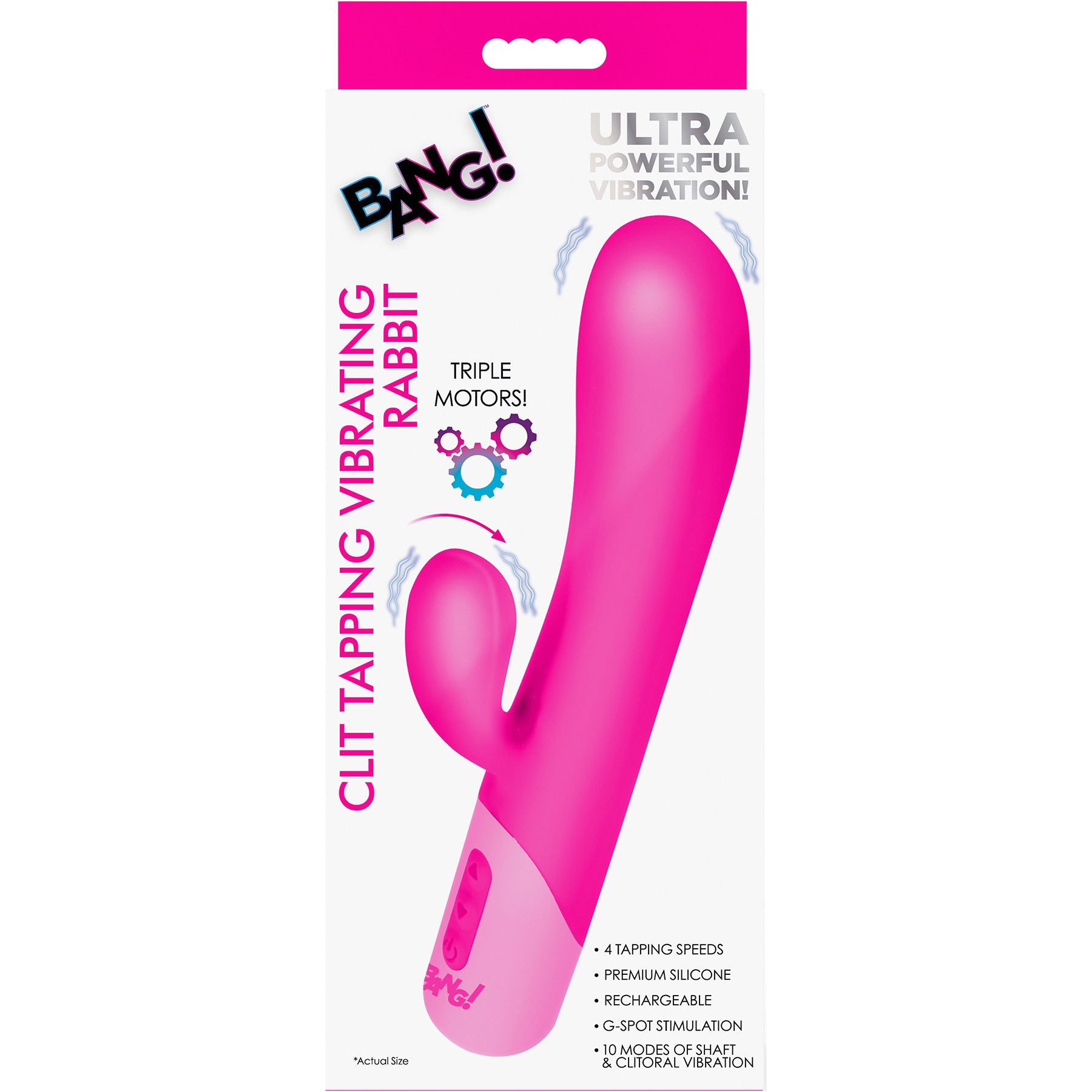 Bang! Clit Tapping Rechargeable Silicone Rabbit Vibrator