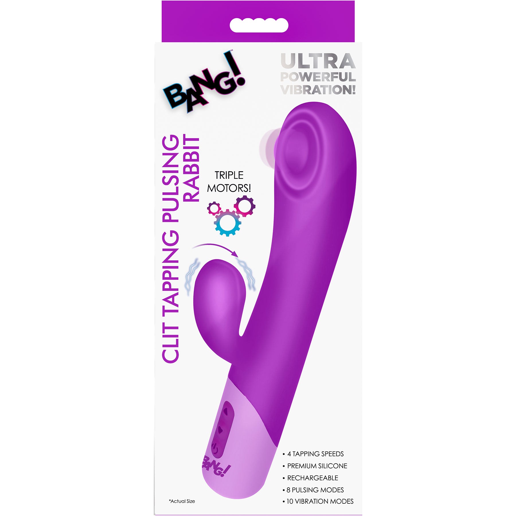 Bang! Clit Tapping Pulsing Rechargeable Rabbit Vibrator