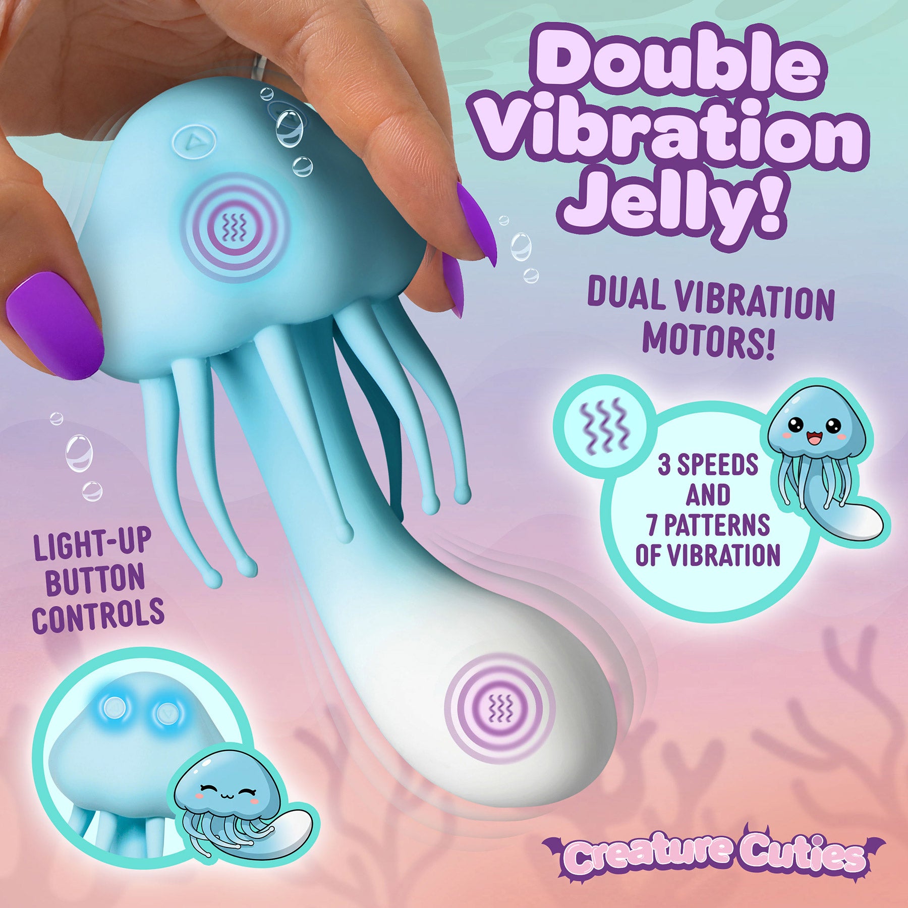 Creature Cuties Jellyvibe Rechargeable Silicone Vibrator
