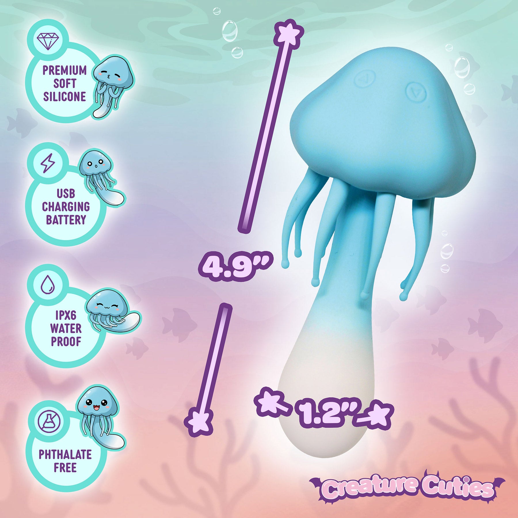 Creature Cuties Jellyvibe Rechargeable Silicone Vibrator
