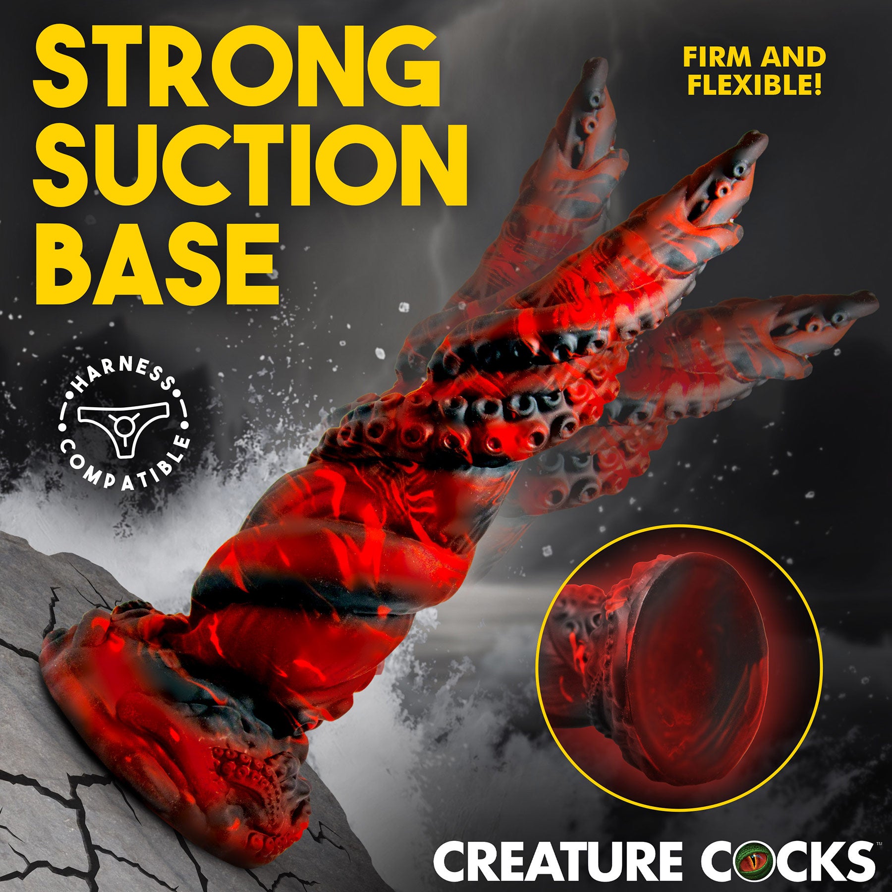 Kraken Spawn Tentacle 9.5" Silicone Suction Cup Dildo By Creature Cocks