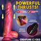 Vespid Thrusting & Vibrating Silicone Dildo With Remote By Creature Cocks