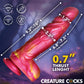 Vespid Thrusting & Vibrating Silicone Dildo With Remote By Creature Cocks
