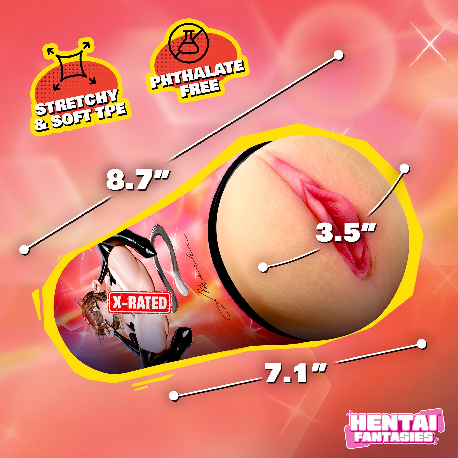 Hentai Fantasies Mochi The Cat Girl Pussy - Penis Stroker
