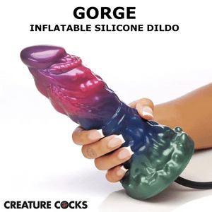 Gorge 8" Inflatable Silicone Dildo By Creature Cocks