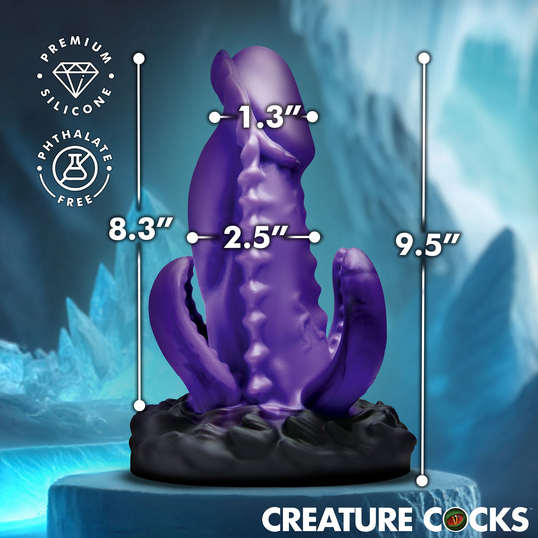 Leviathan 7" Silicone Suction Cup Dildo By Creature Cocks