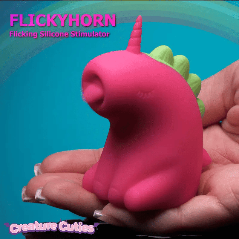 Creature Cuties Flickyhorn Flicking Rechargeable Silicone Stimulator