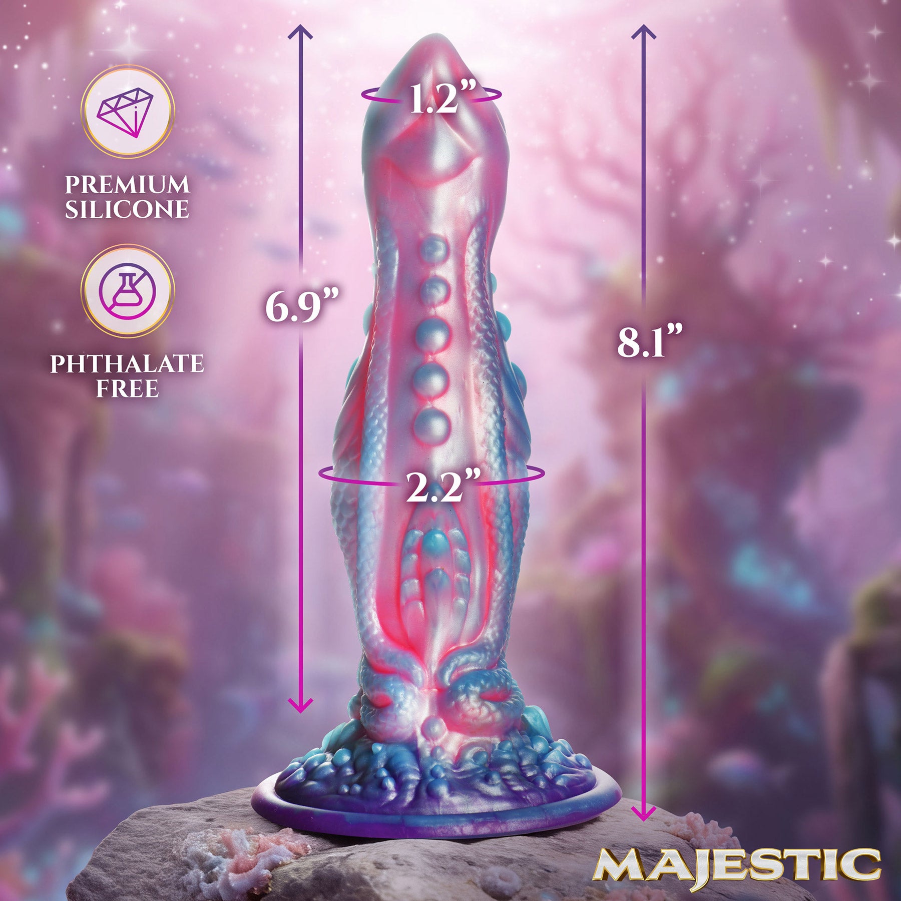 Majestic Delphine Mermaid 8" Silicone Dildo By Creature Cocks