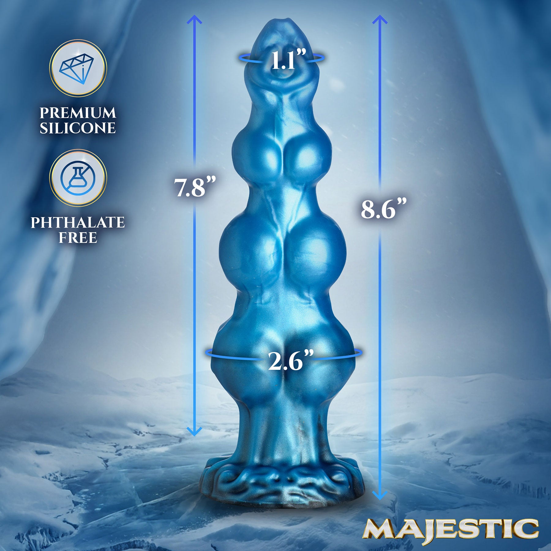 Majestic Auren Wolf King 8.6" Silicone Dildo By Creature Cocks