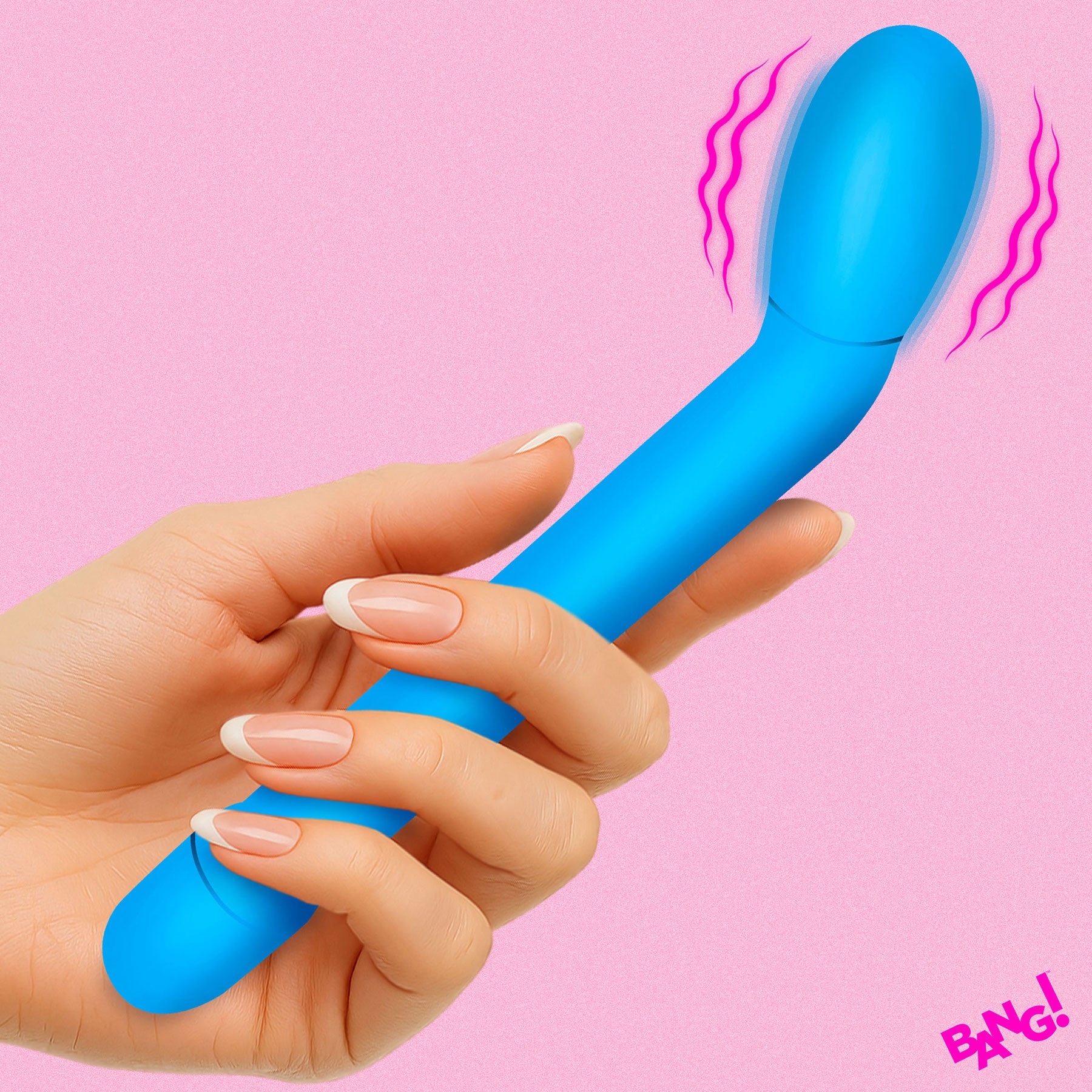 BANG! Slim G-Spot Rechargeable Silicone Vibrator - Blue