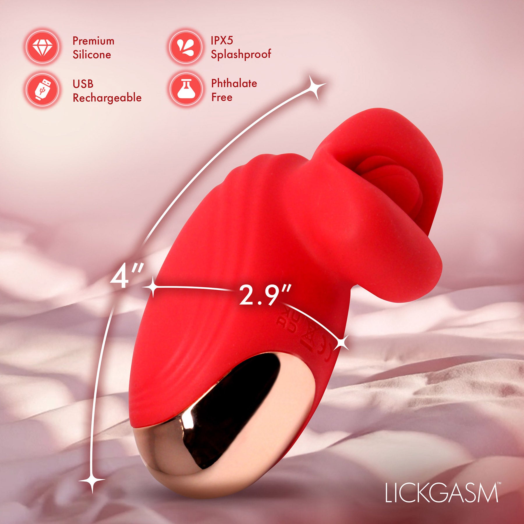 Lickgasm Mini Kisses Kissing & Vibrating Rechargeable Clitoral Stimulator