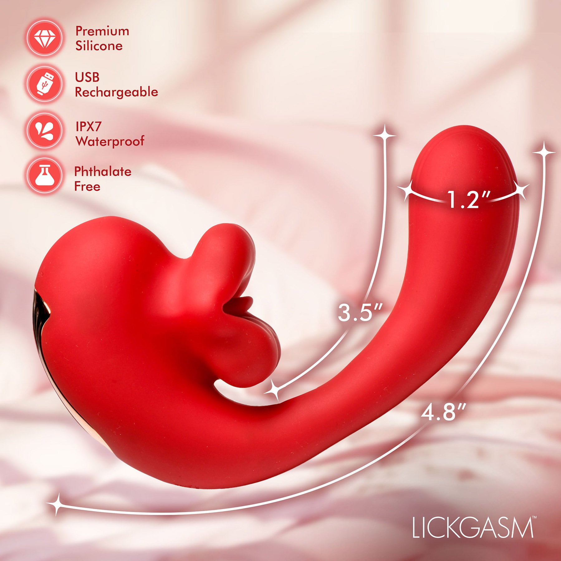 Lickgasm G-Kiss Kissing G-Spot Rechargeable Vibrator