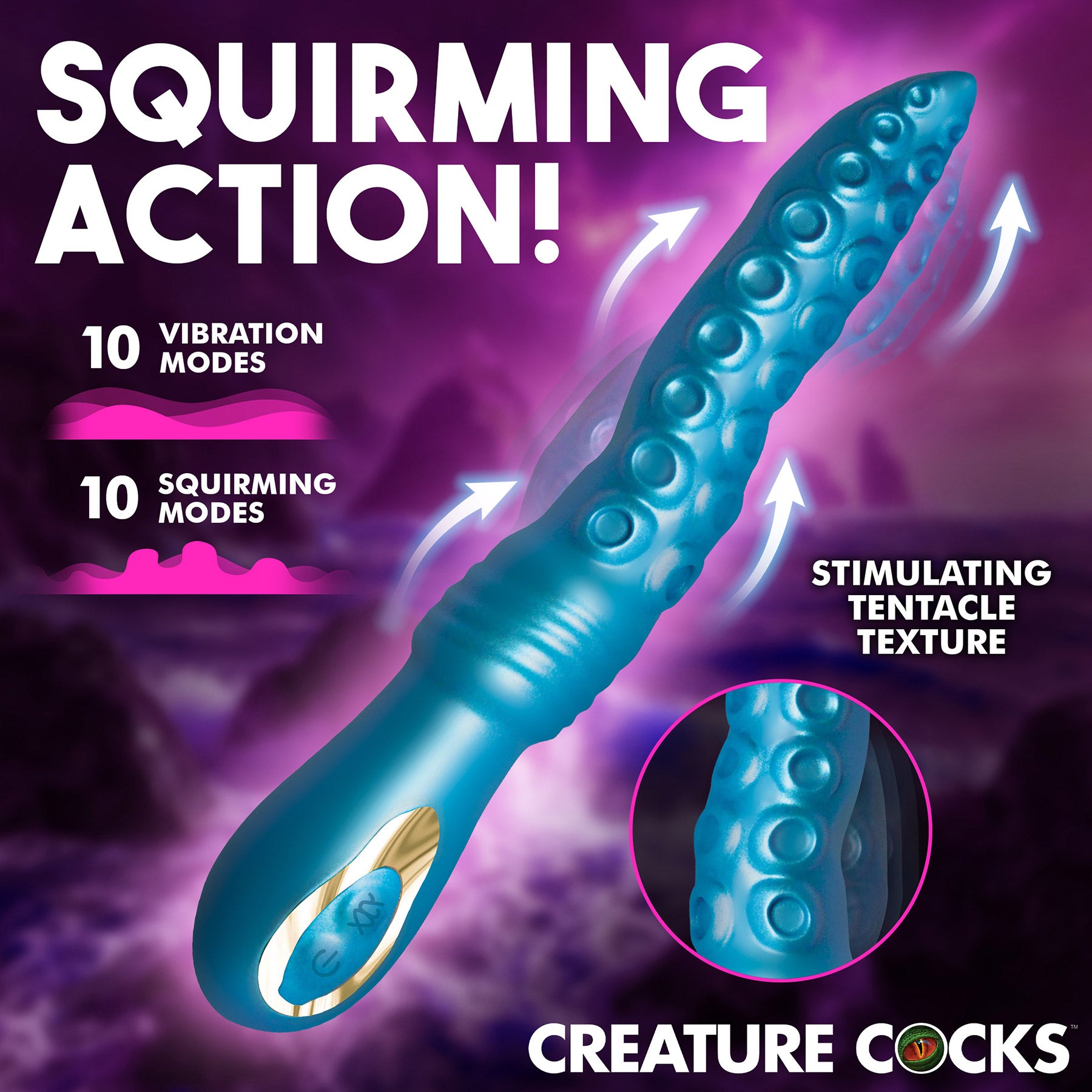 Tenta-Squirm Squirming Rechargeable Silicone Vibrator By Creature Cocks
