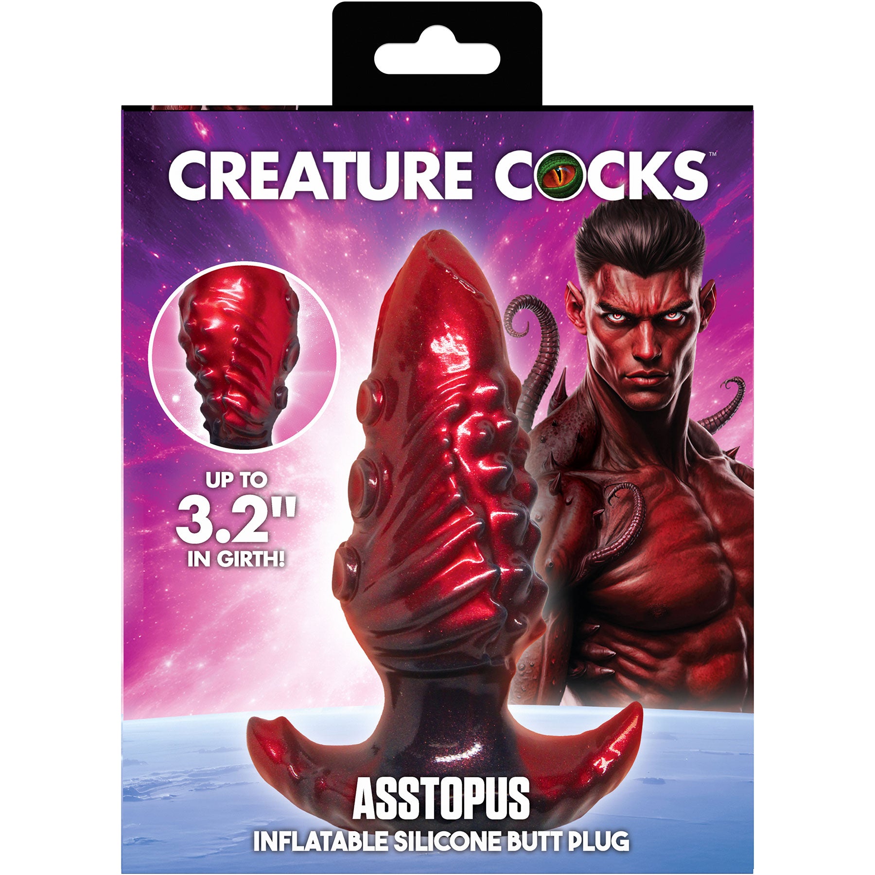 Asstopus Tentacle Inflatable Silicone Anal Plug By Creature Cocks - Large