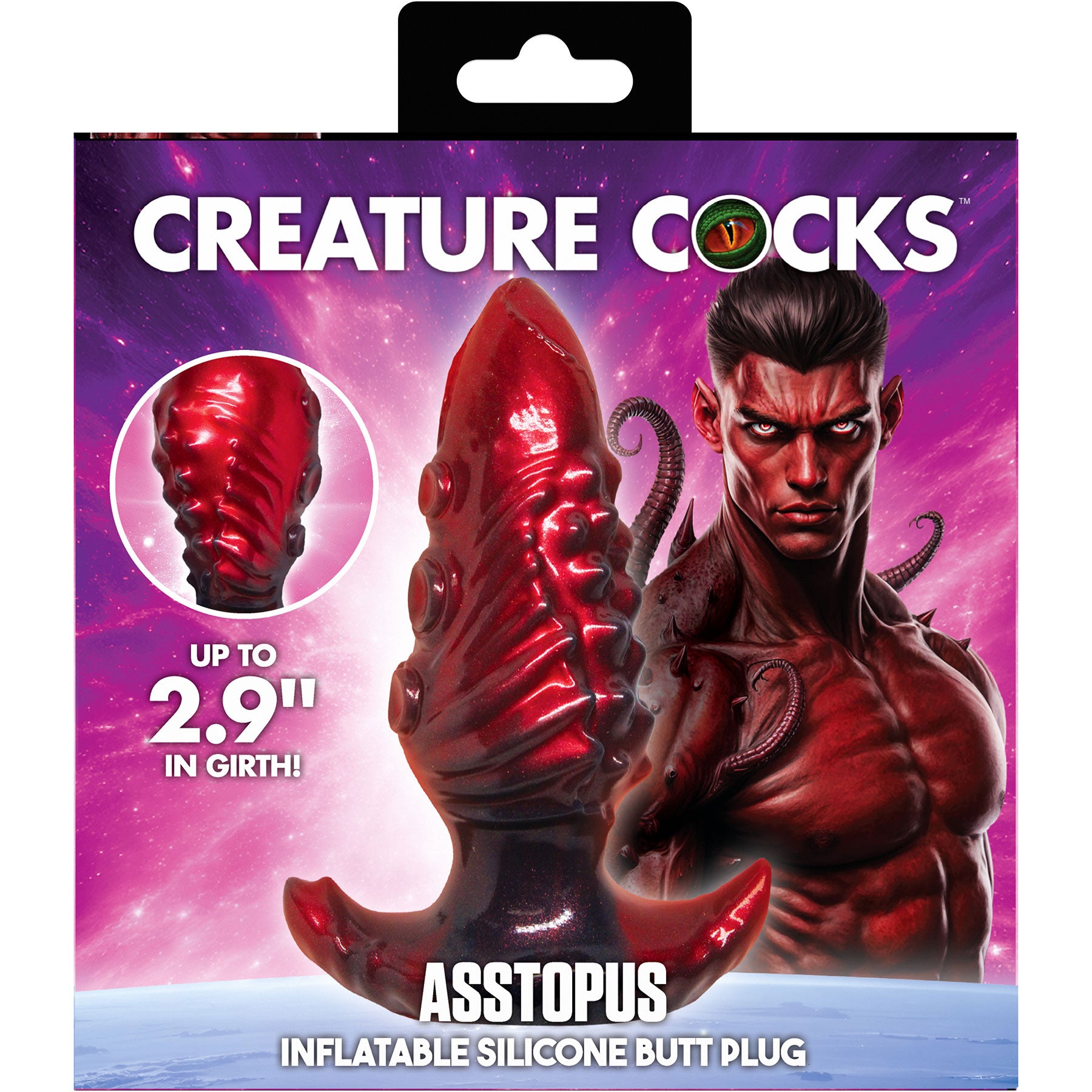 Asstopus Tentacle Inflatable Silicone Anal Plug By Creature Cocks - Medium