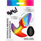 BANG! Rainbow Rechargeable Rotating & Vibrating Silicone Butt Plug With Remote