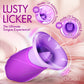 Lickgasm Licking Violet - Sucking Licking Rechargeable Silicone Vibrator