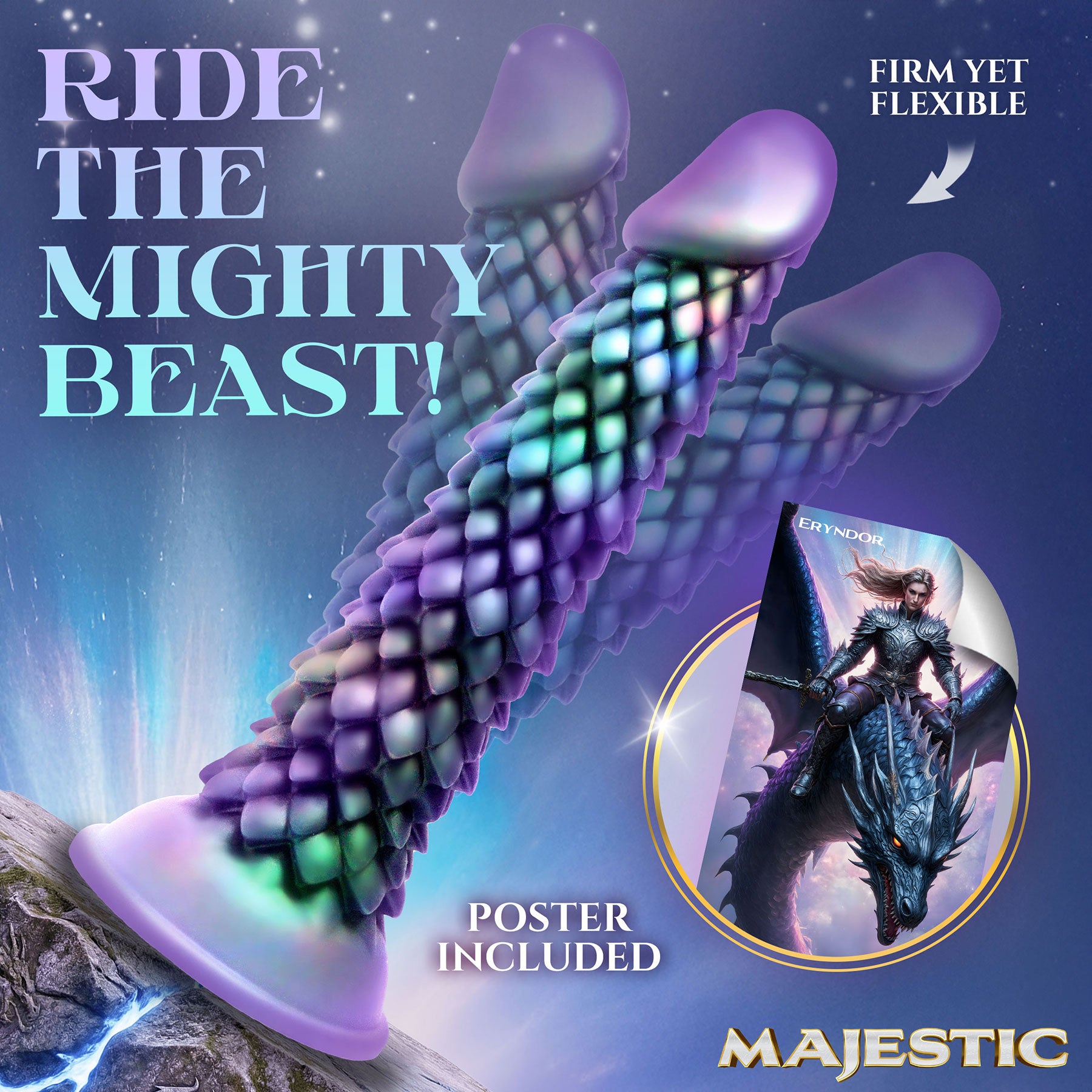 Majestic Eryndor 9" Silicone Dildo By Creature Cocks
