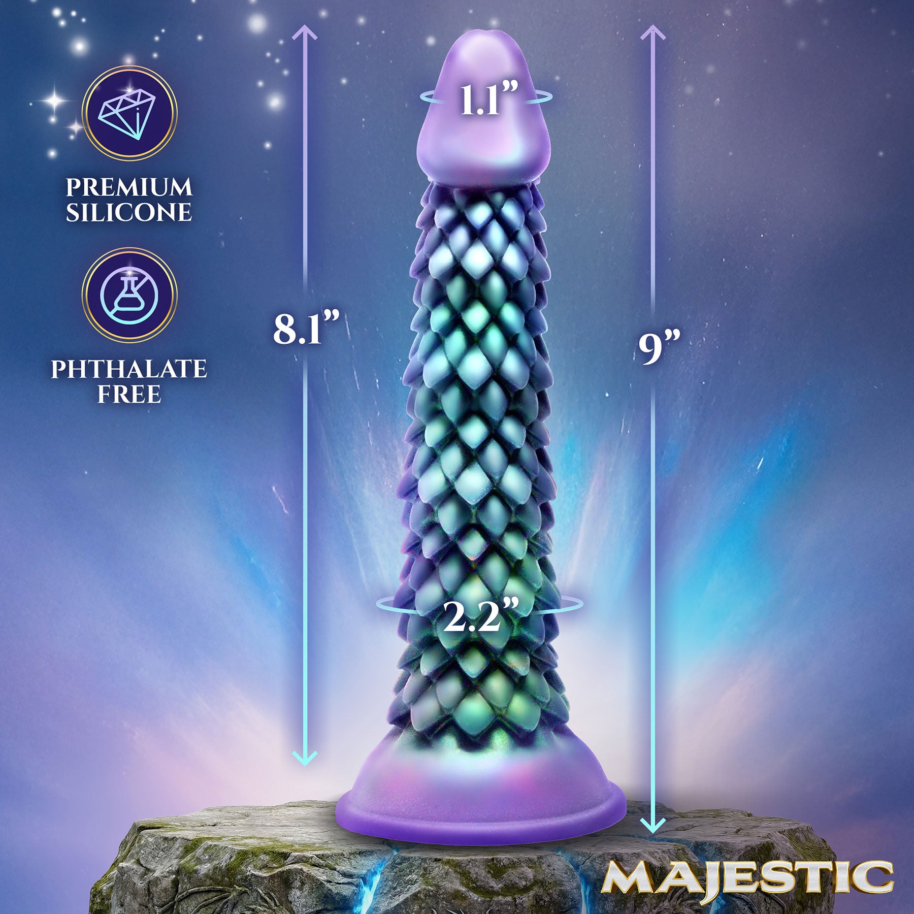 Majestic Eryndor 9" Silicone Dildo By Creature Cocks