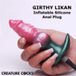Girthy Likan Inflatable Silicone Anal Plug By Creature Cocks