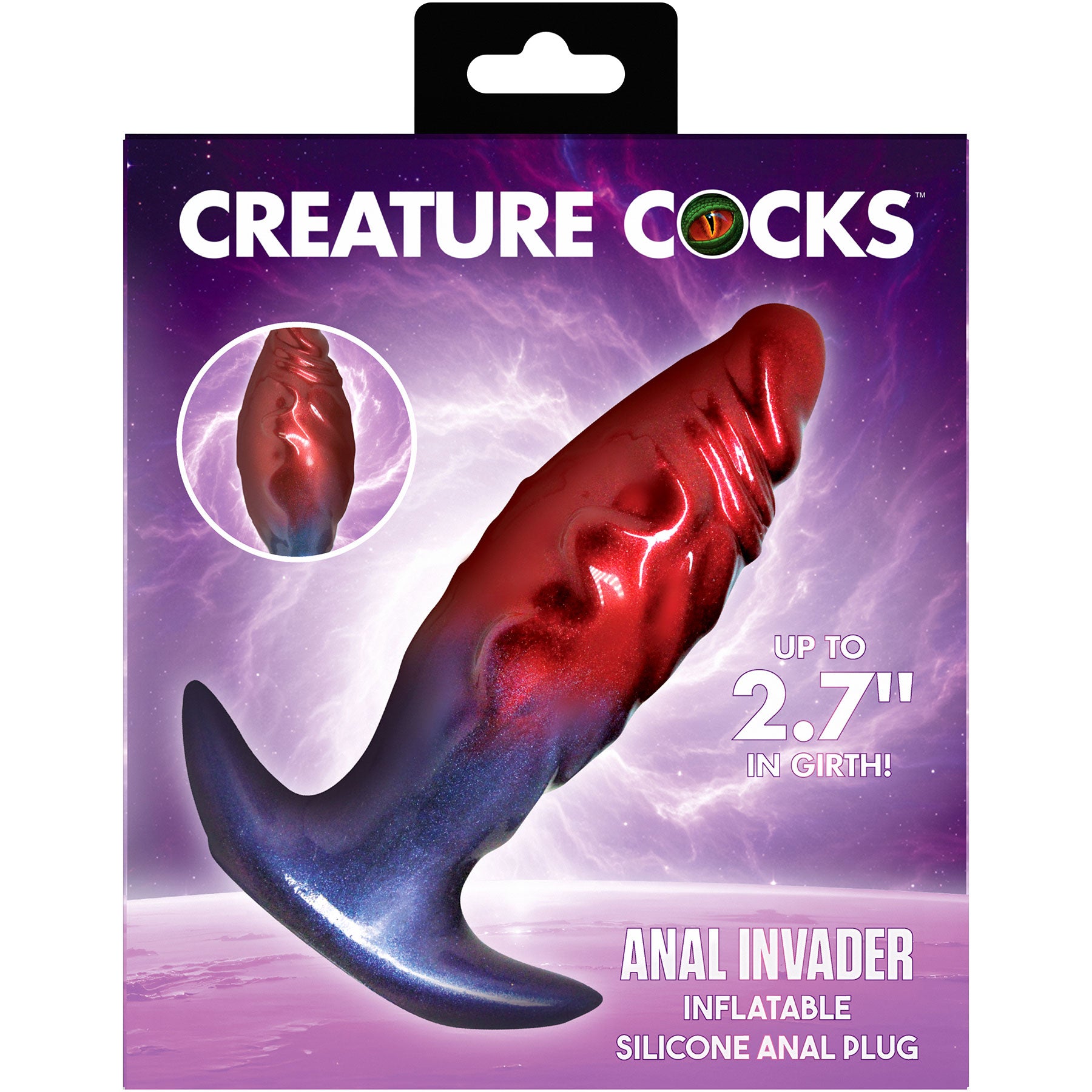 Anal Invader Inflatable Silicone Fantasy Butt Plug By Creature Cocks