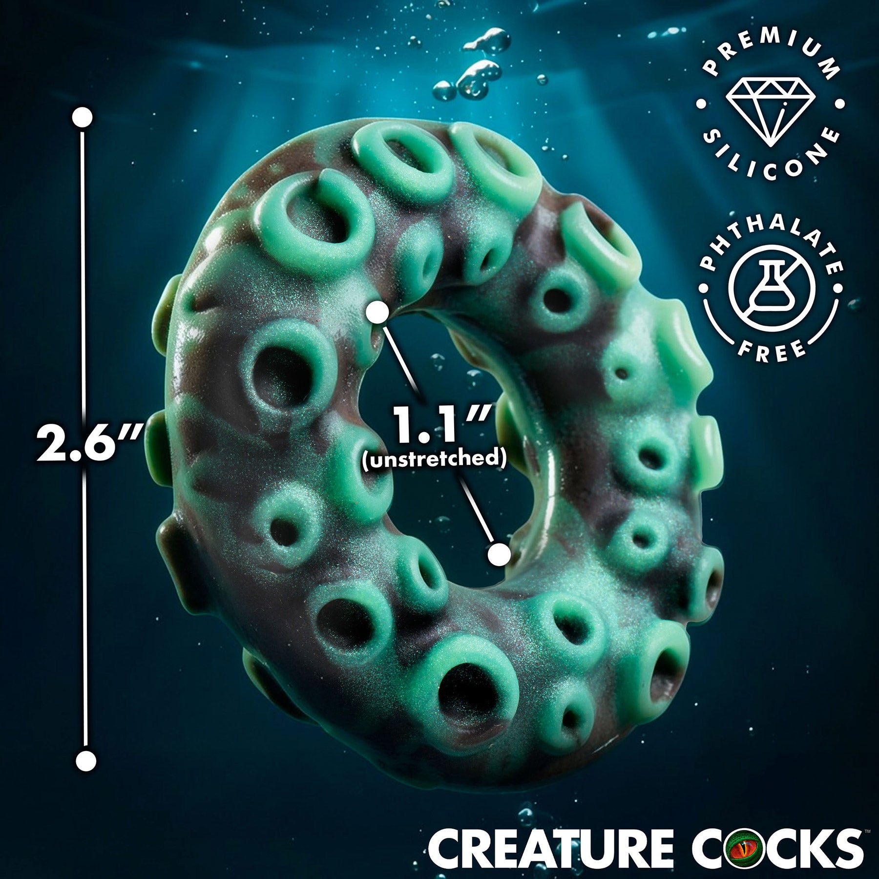 Octo-Grip Silicone Cock Ring By Creature Cocks