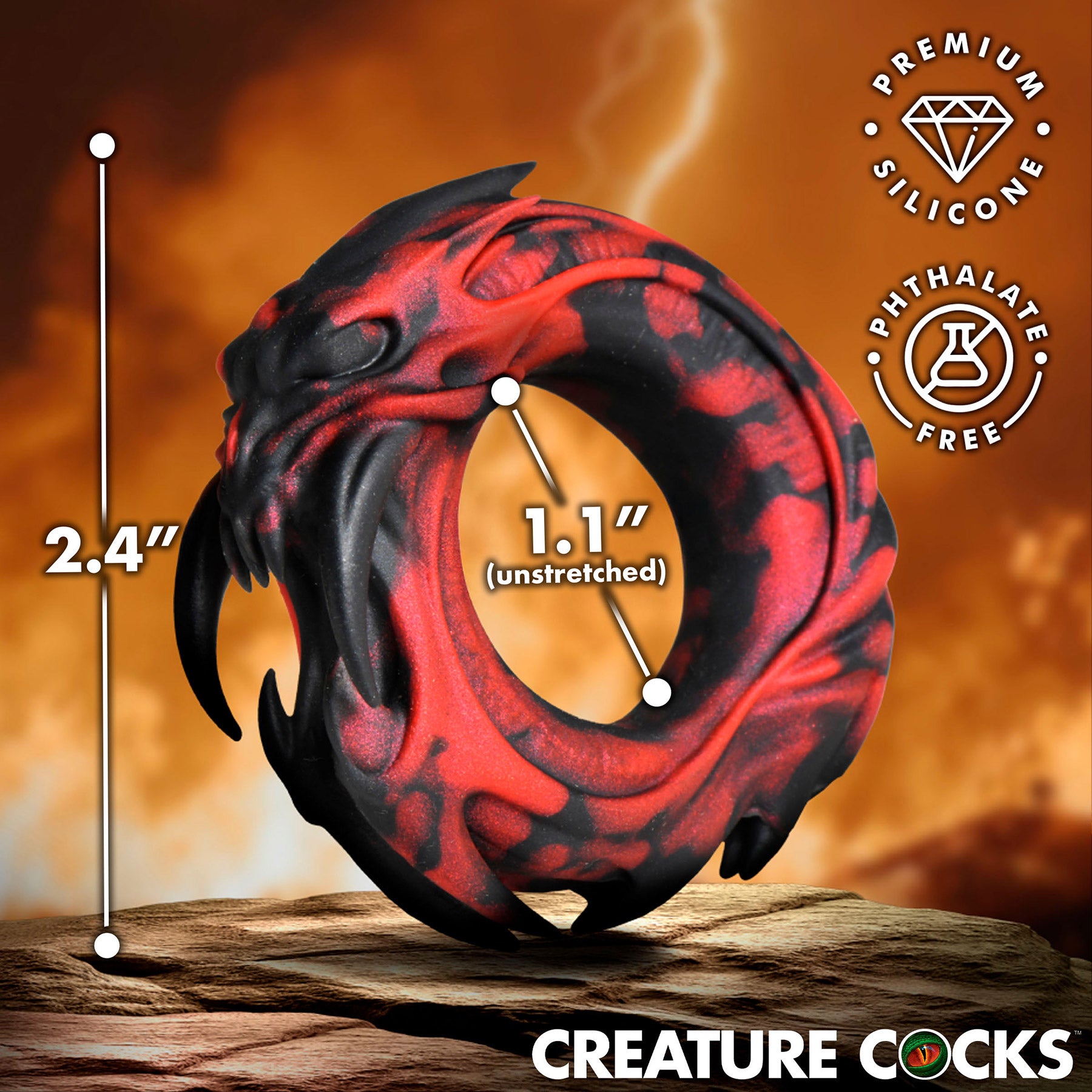 Hell Fang Silicone Cock Ring By Creature Cocks
