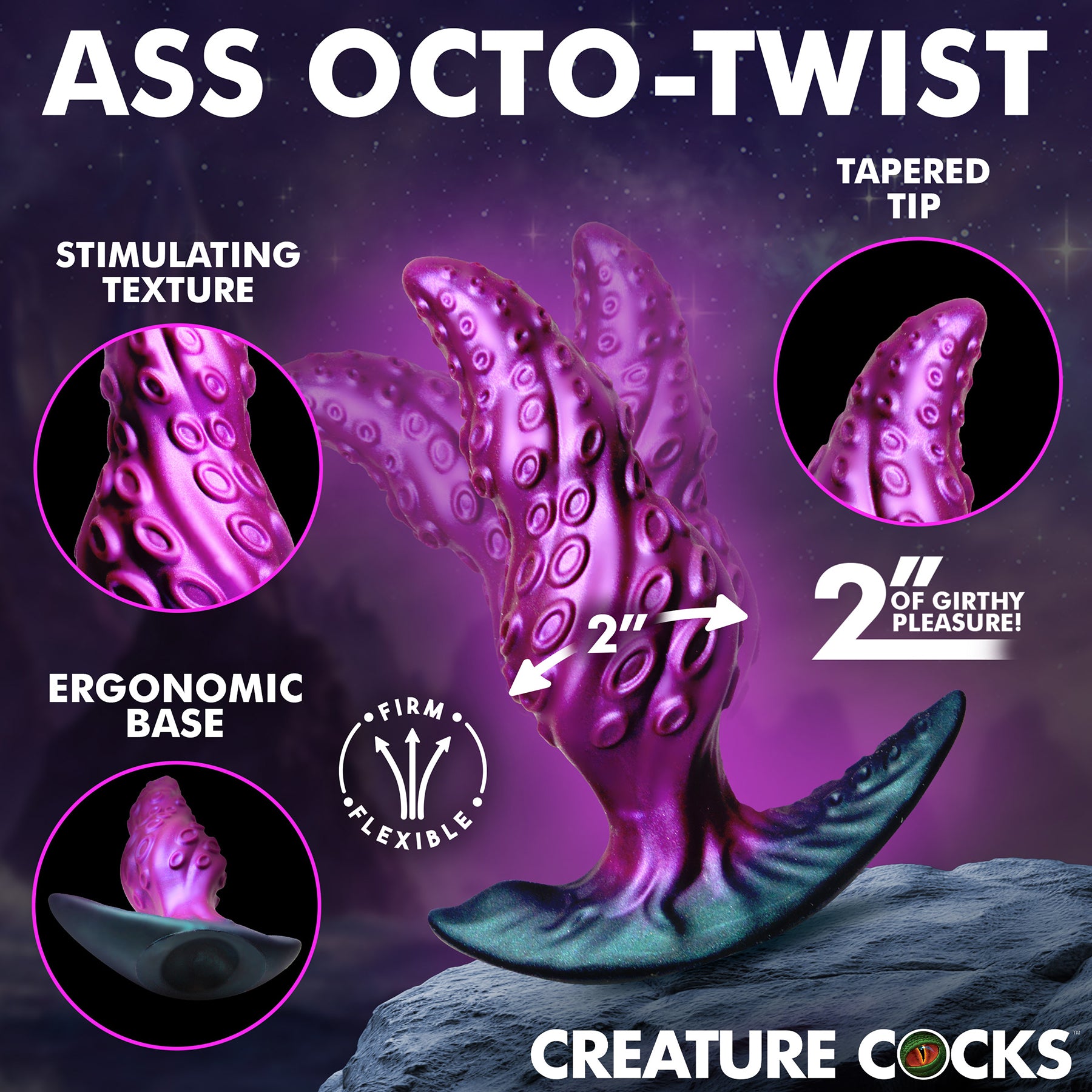 Octo-Twist Silicone Anal Plug By Creature Cocks Octo-Twist Silicone Anal Plug By Creature Cocks