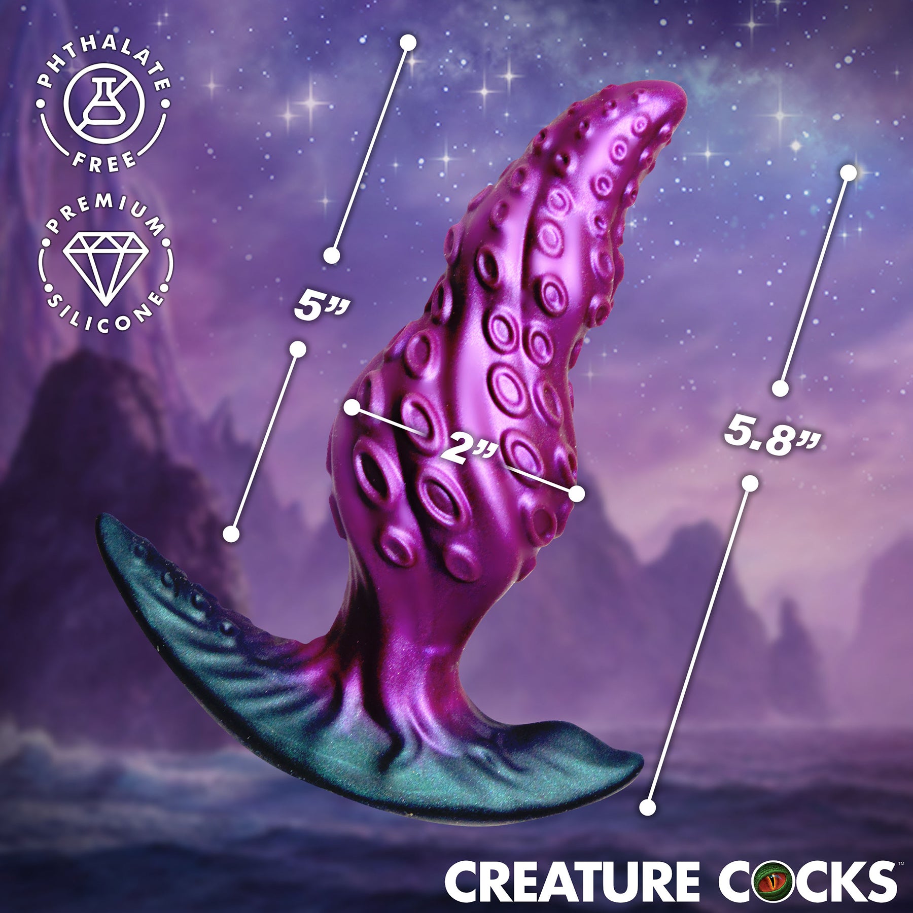Octo-Twist Silicone Anal Plug By Creature Cocks Octo-Twist Silicone Anal Plug By Creature Cocks