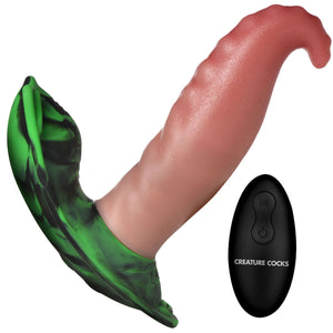 Tongue Twister Panty Vibe Tongue Harness with Remote By Creature Cocks