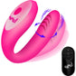 BANG! Gyrating G-Spot Rechargeable Silicone Dual Stimulation Vibrator With Remote - Pink