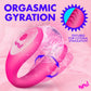 BANG! Gyrating G-Spot Rechargeable Silicone Dual Stimulation Vibrator With Remote - Pink