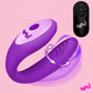 BANG! Gyrating G-Spot Rechargeable Silicone Dual Stimulation Vibrator With Remote - Purple